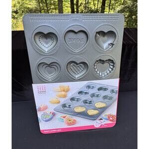 Sweet Creations By Good Cook Heart Cookie Pan 12 Count 16"x11.25" New!